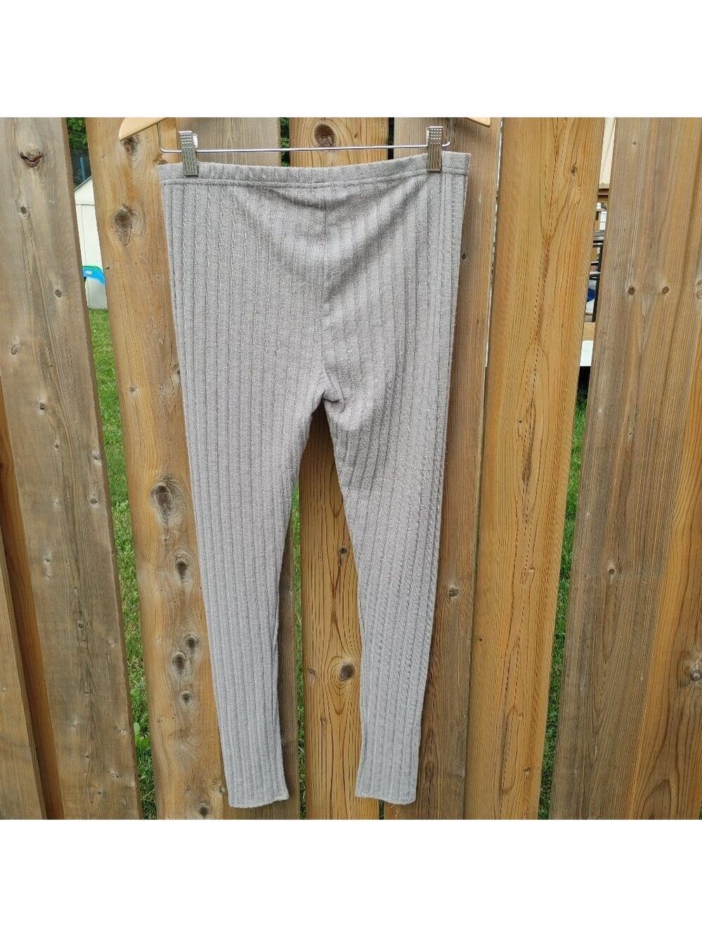 BEARPAW GREY Leggings/Base Layer Women's Size Large Ankle Detail
